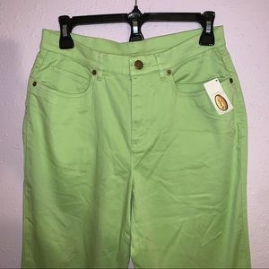 Talbots lime green matcha long pants